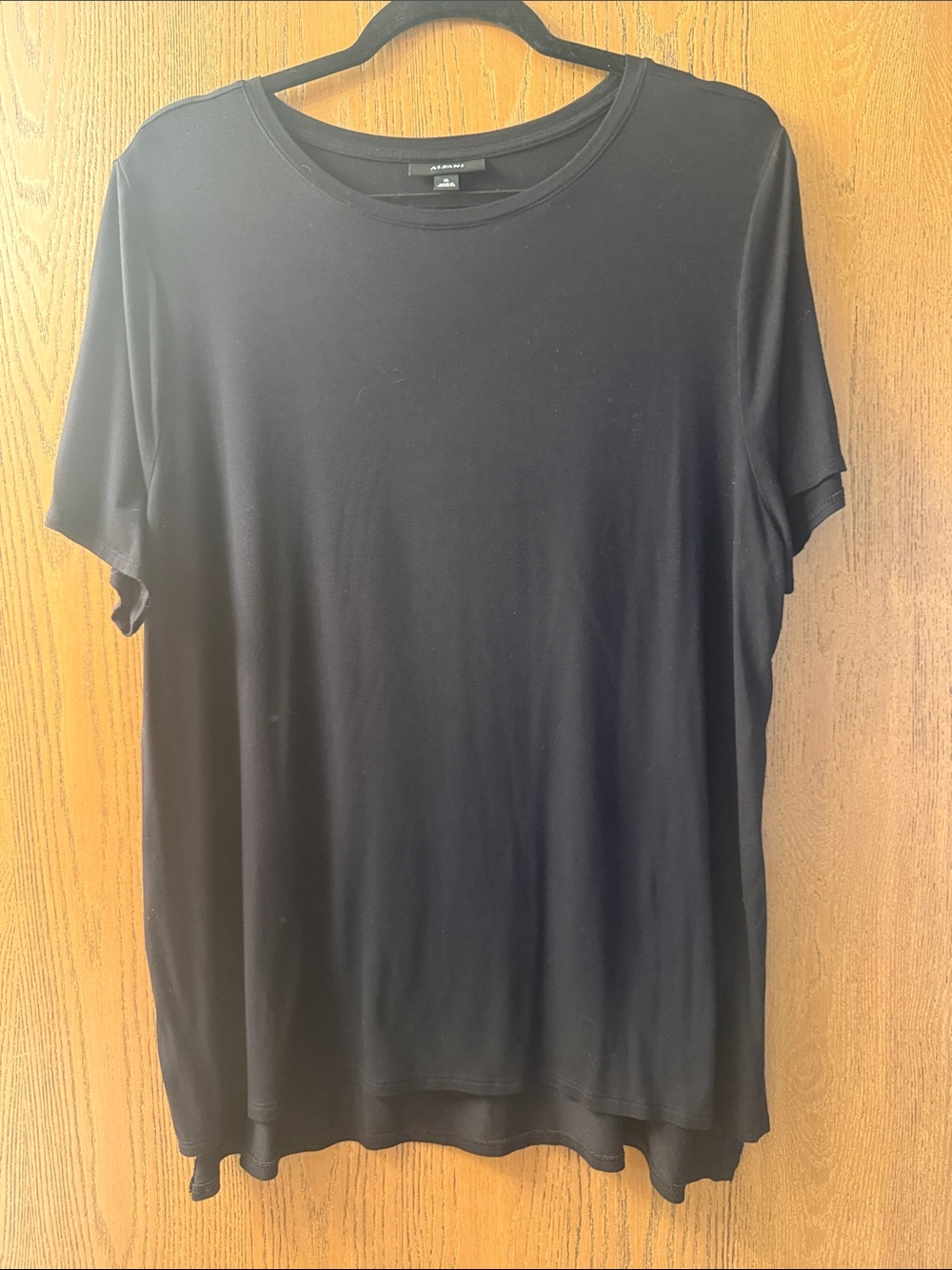 Alfani Women's Black Short-Sleeve Crew Neck Tee